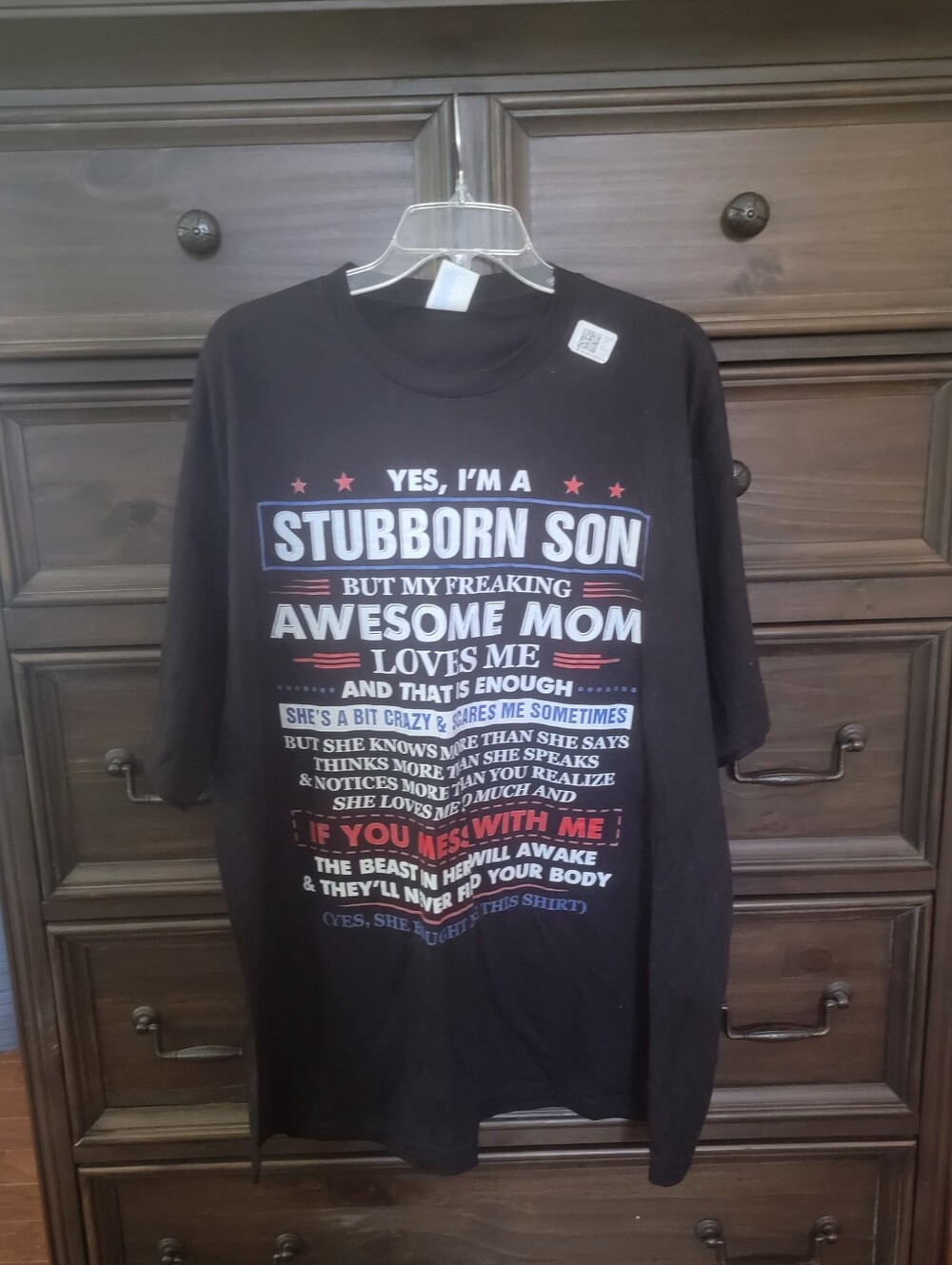 Stubborn Son Funny Tee- Never Worn